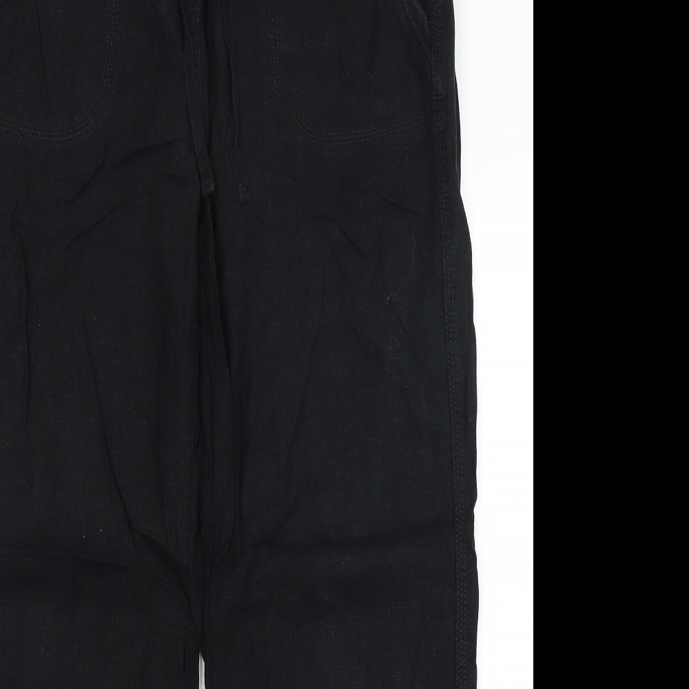 M&S Womens Black   Trousers  Size 14 L27 in