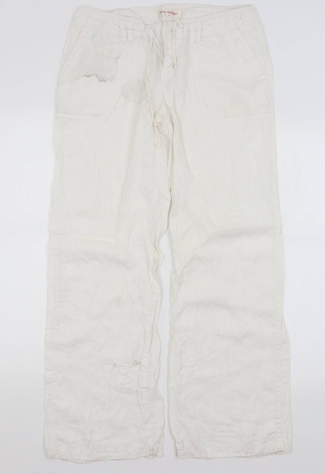 Miss Selfridge Womens White   Trousers  Size 12 L29 in