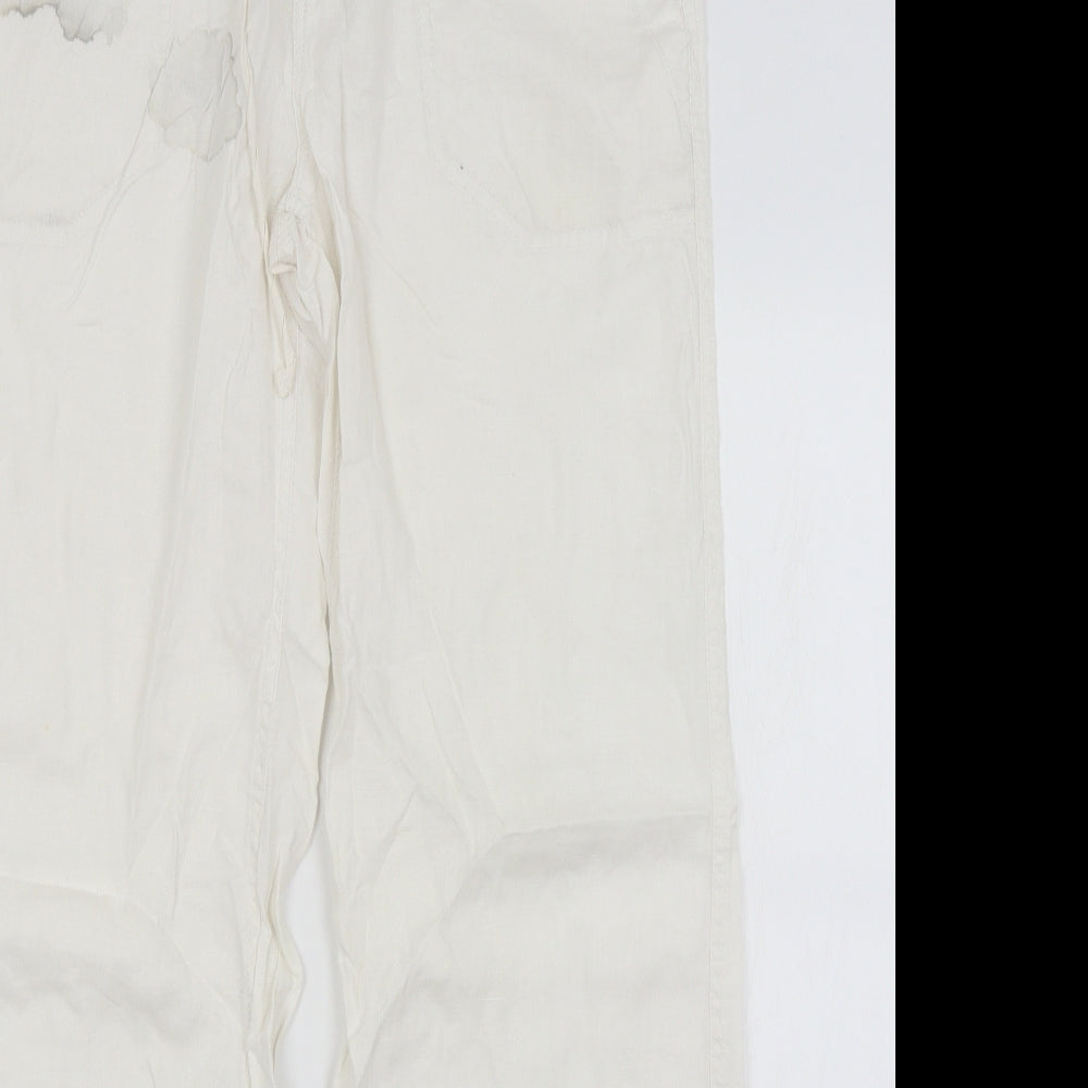 Miss Selfridge Womens White   Trousers  Size 12 L29 in