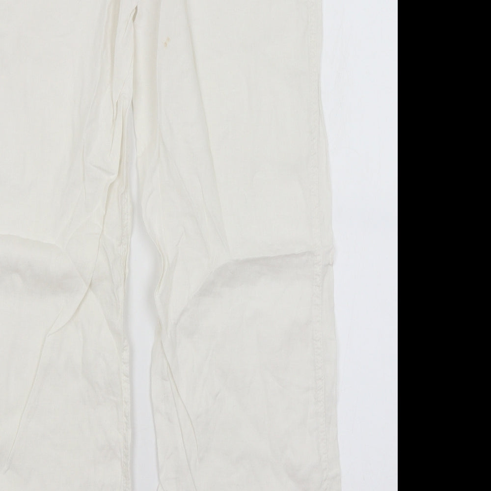 Miss Selfridge Womens White   Trousers  Size 12 L29 in