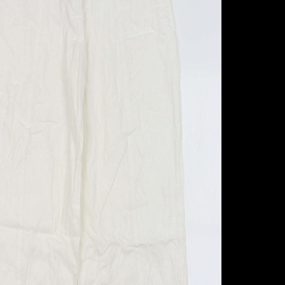 NEXT Womens White   Trousers  Size 12 L31 in