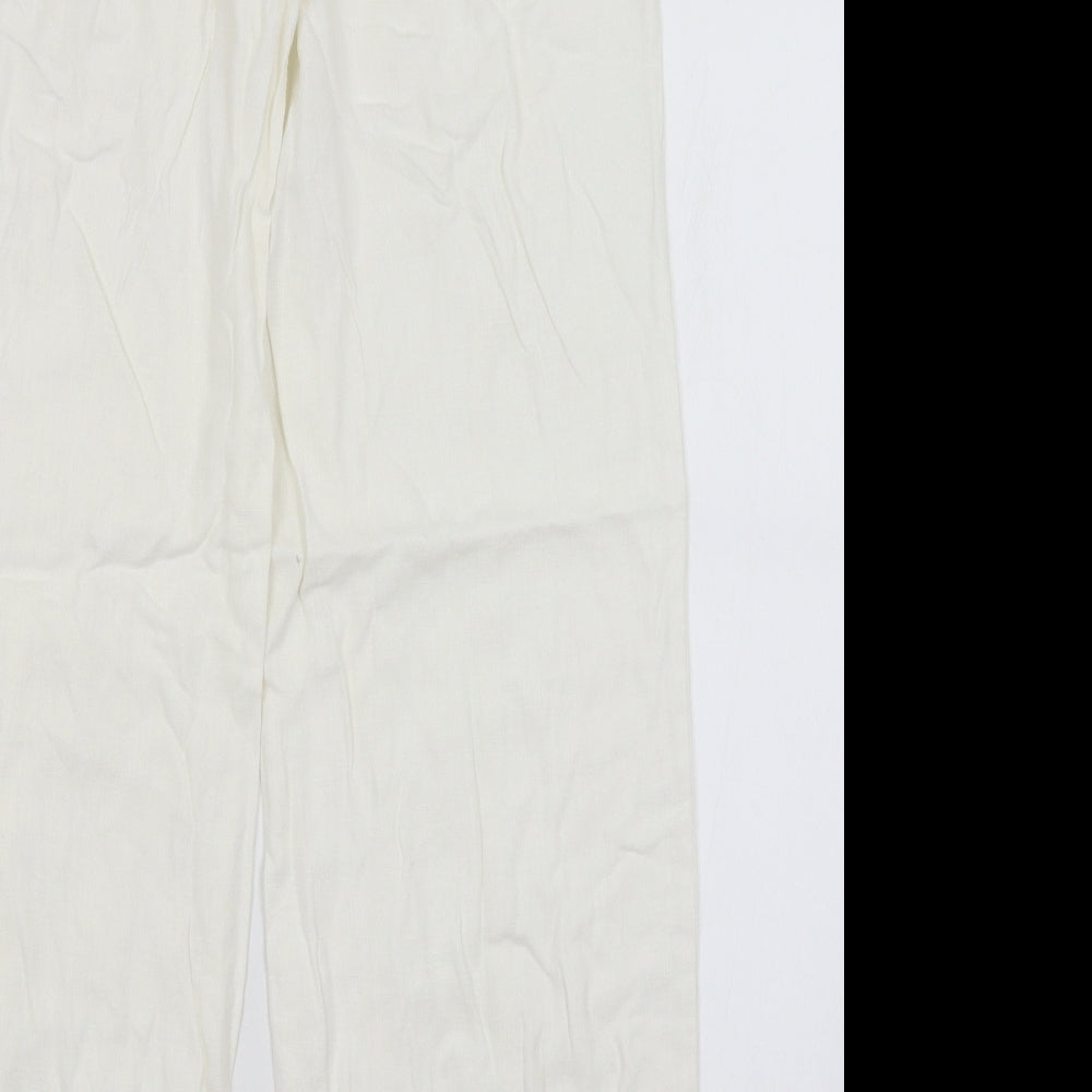 NEXT Womens White   Trousers  Size 12 L31 in