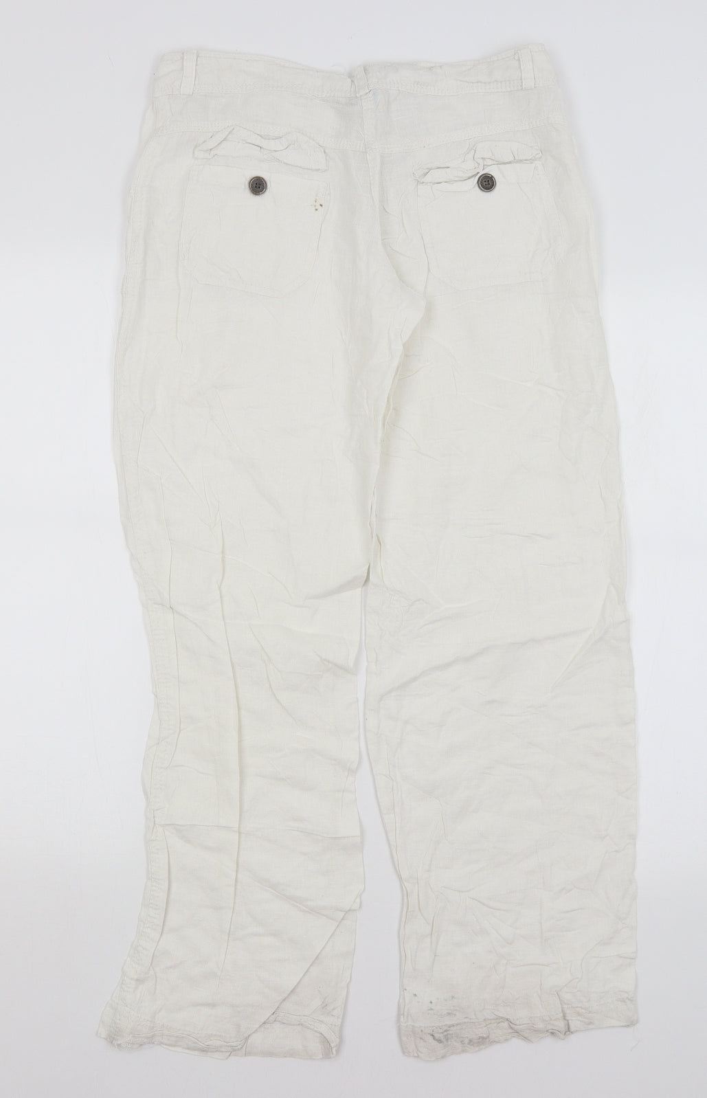 Denim Co Womens White   Trousers  Size 8 L29 in