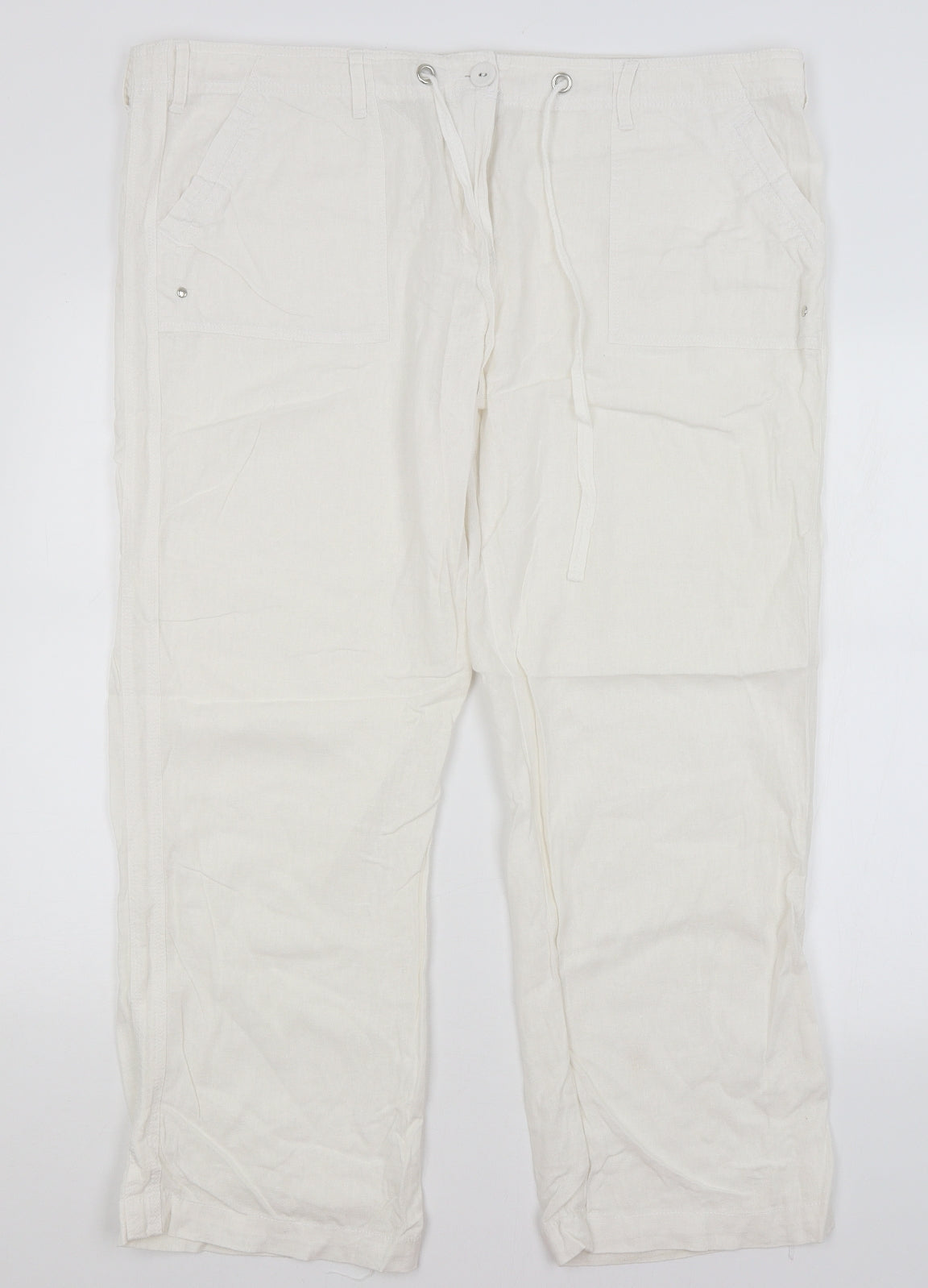 Rogers + Rogers Womens White   Trousers  Size 22 L29 in