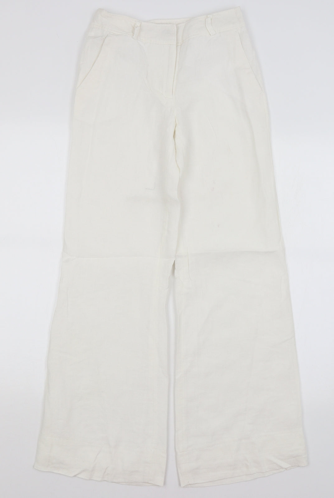 Oasis Womens White   Trousers  Size 6 L30 in