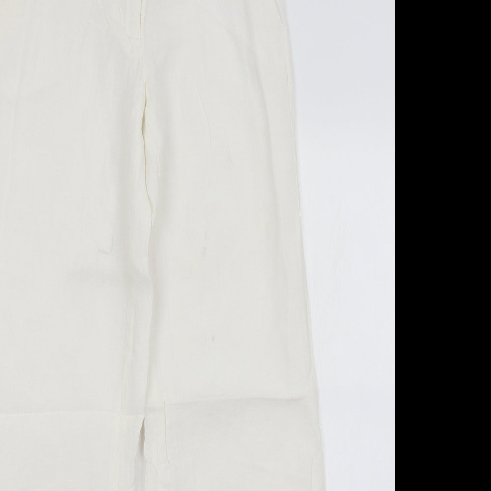 Oasis Womens White   Trousers  Size 6 L30 in