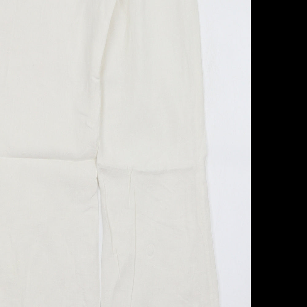 Oasis Womens White   Trousers  Size 6 L30 in