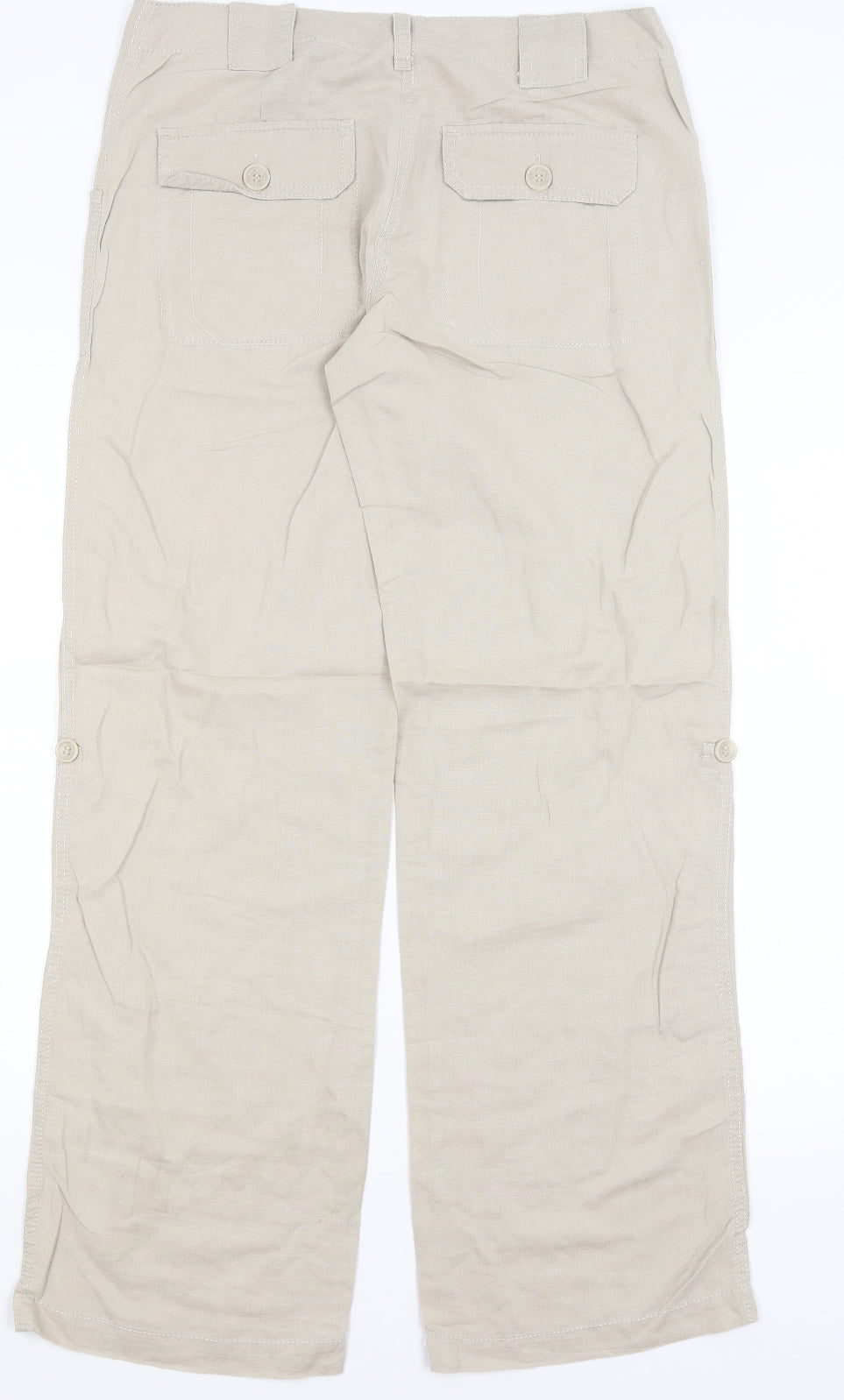 H&M Womens Beige   Trousers  Size 10 L32 in