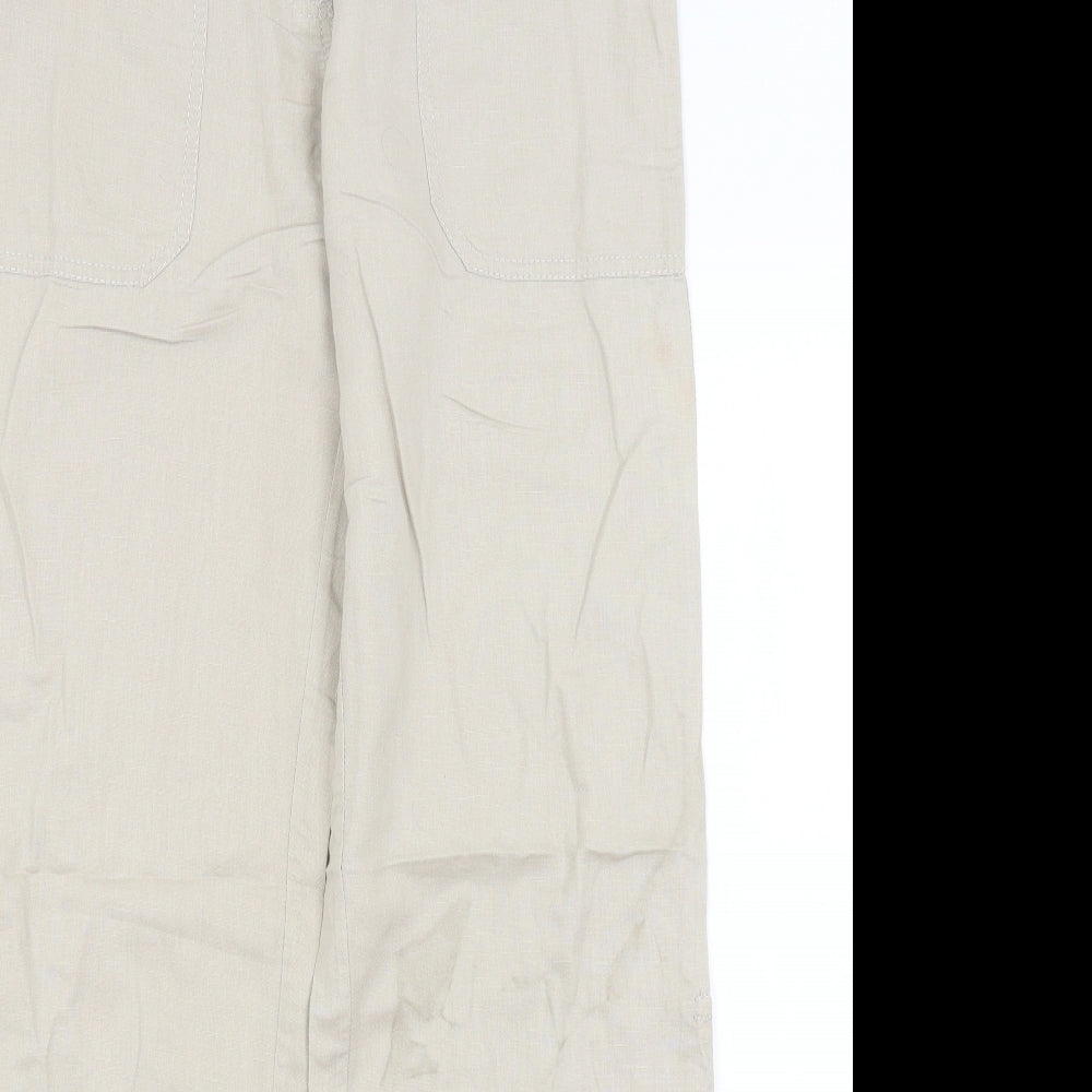 H&M Womens Beige   Trousers  Size 10 L32 in