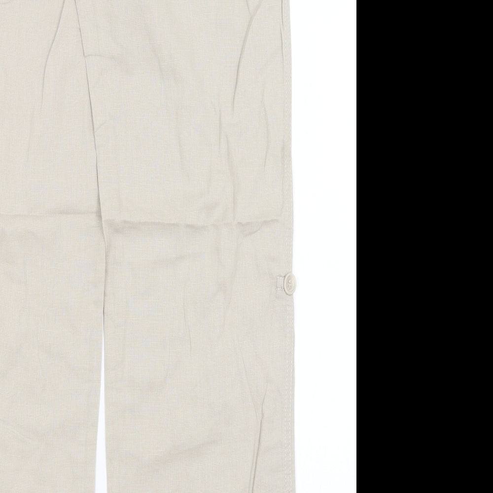 H&M Womens Beige   Trousers  Size 10 L32 in