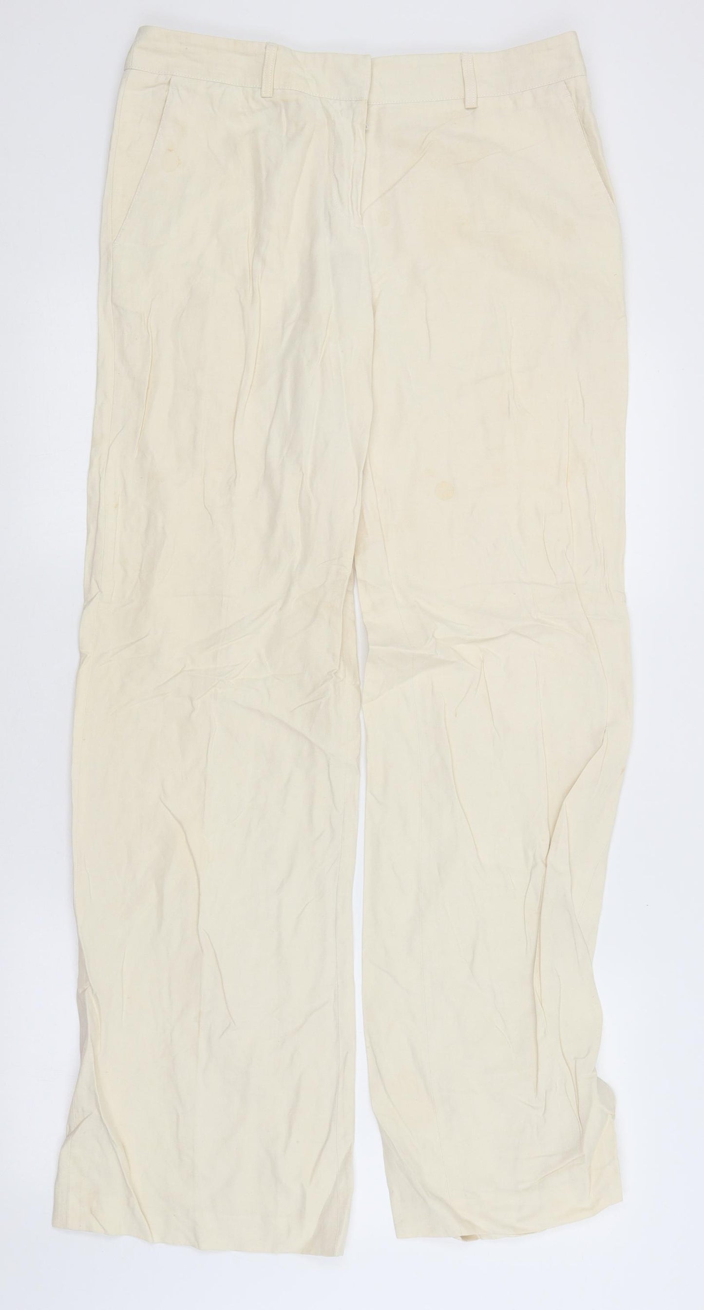 Aquascutum Womens Yellow   Trousers  Size 12 L32 in