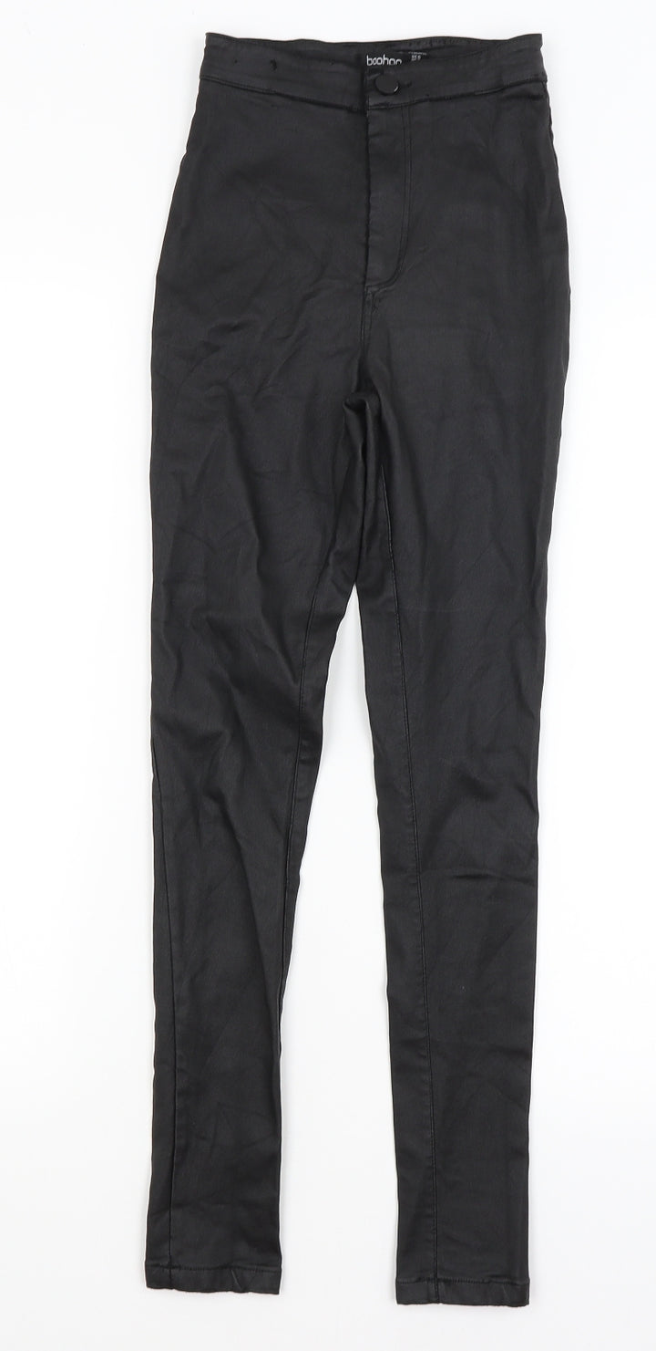 Boohoo Womens Black   Trousers  Size 6 L26 in