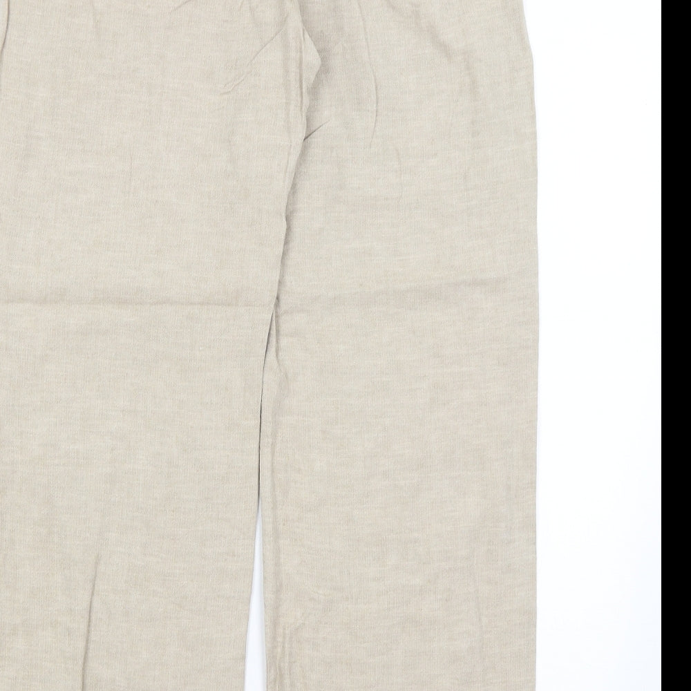 Autograph Womens Beige   Trousers  Size 14 L28 in