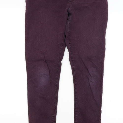 Topshop Womens Purple   Skinny Jeans Size 10 L28 in