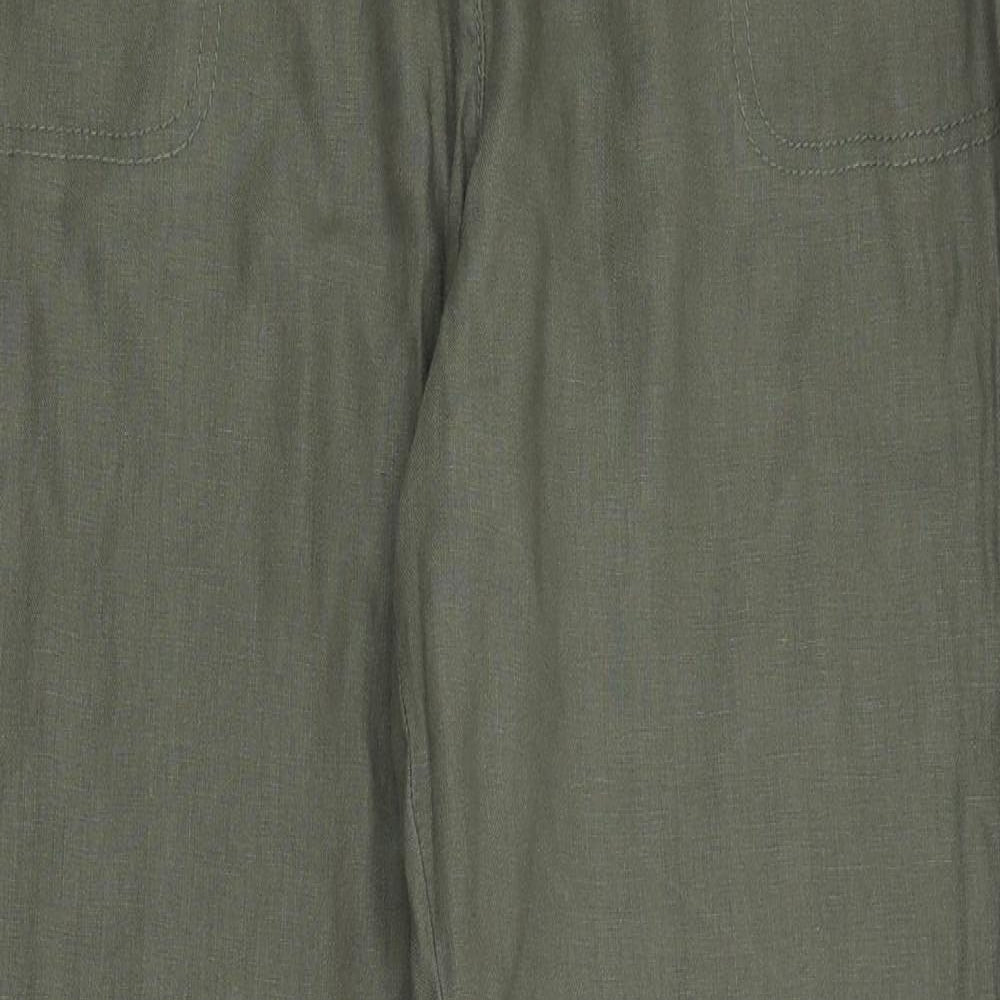 M&S Womens Green   Trousers  Size 16 L30.5 in