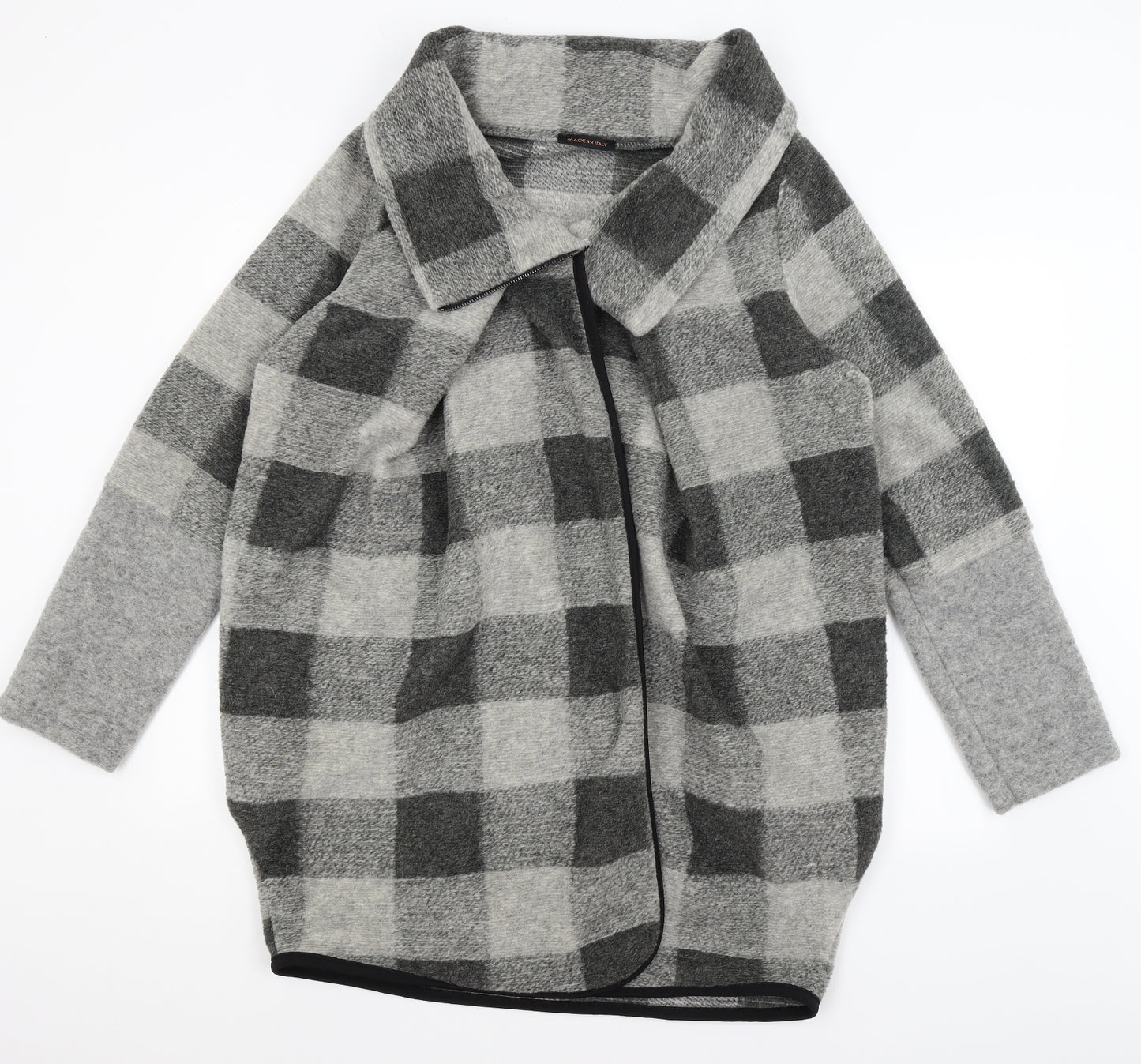Preworn Womens Grey Check  Cardigan Jumper Size 6