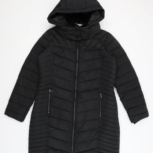 Nutmeg Womens Black   Puffer Jacket Coat Size 16