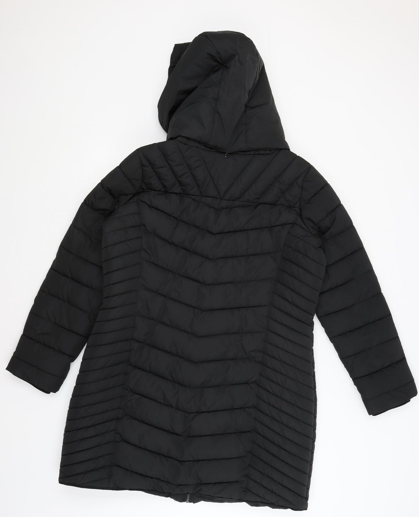 Nutmeg Womens Black   Puffer Jacket Coat Size 16