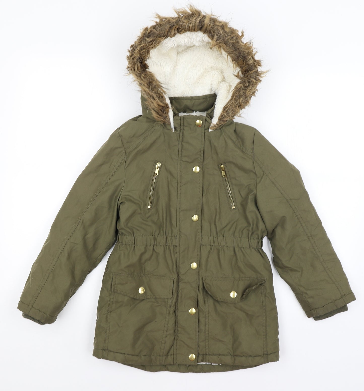 George Girls Green   Duffle Coat Coat Size 7-8 Years
