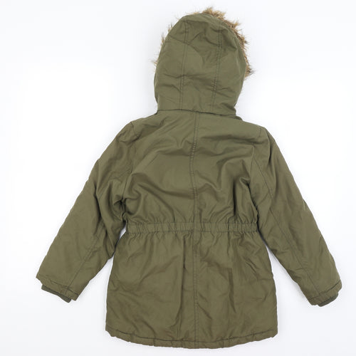 George Girls Green   Duffle Coat Coat Size 7-8 Years