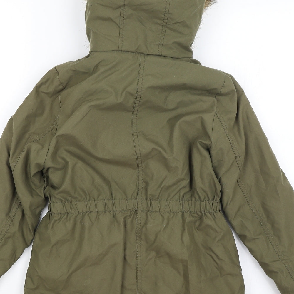 George Girls Green   Duffle Coat Coat Size 7-8 Years