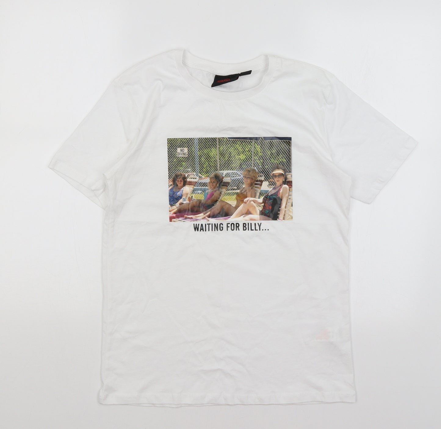 Stranger Things Womens White   Basic T-Shirt Size XS  - Waiting for Billy