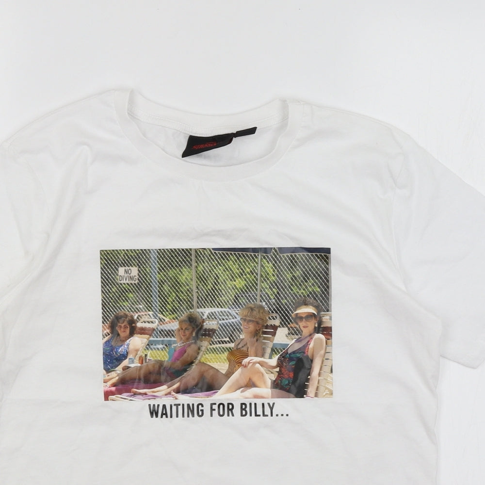 Stranger Things Womens White   Basic T-Shirt Size XS  - Waiting for Billy