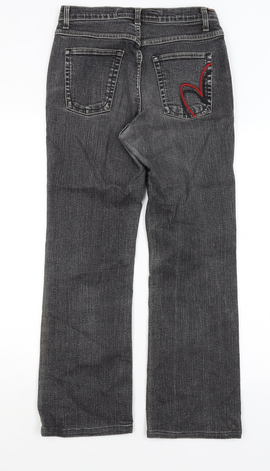 Per Una Womens Grey   Straight Jeans Size 10 L27 in