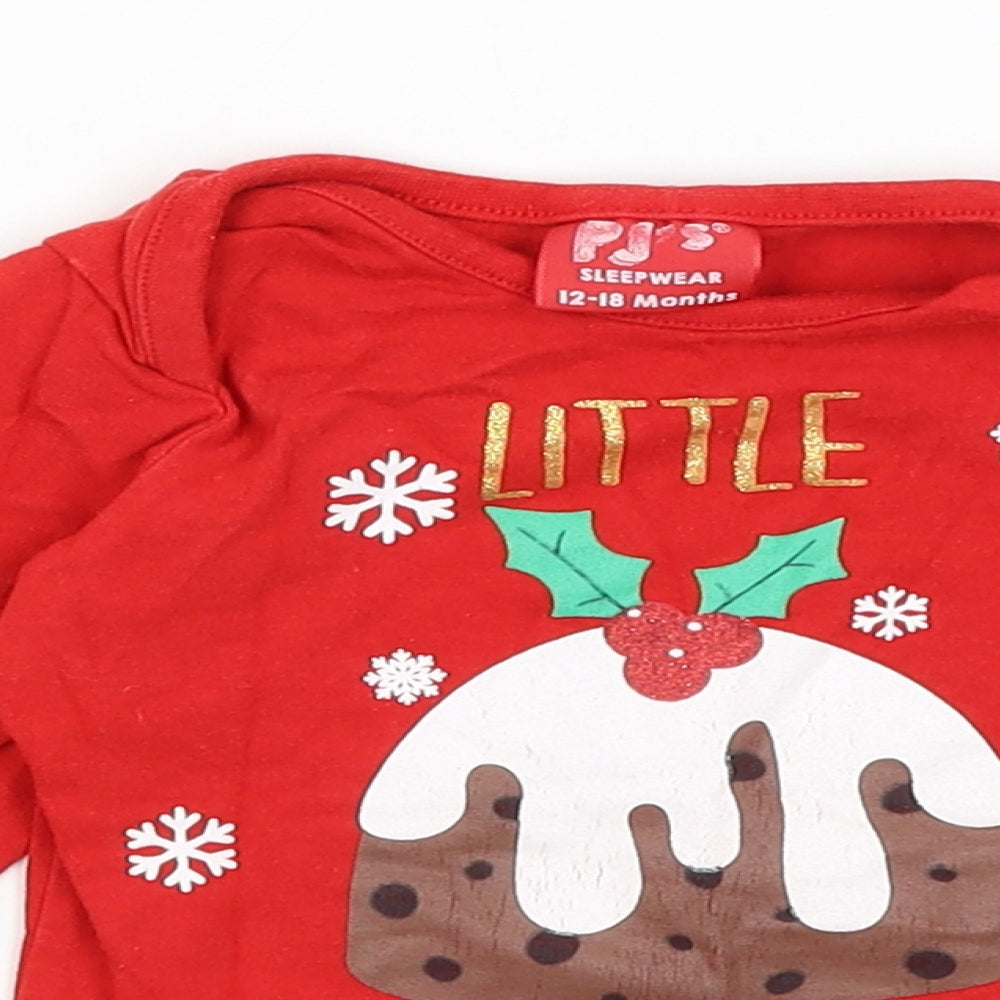 PJs Baby Red   Basic T-Shirt Size 12-18 Months  - Little Pudding