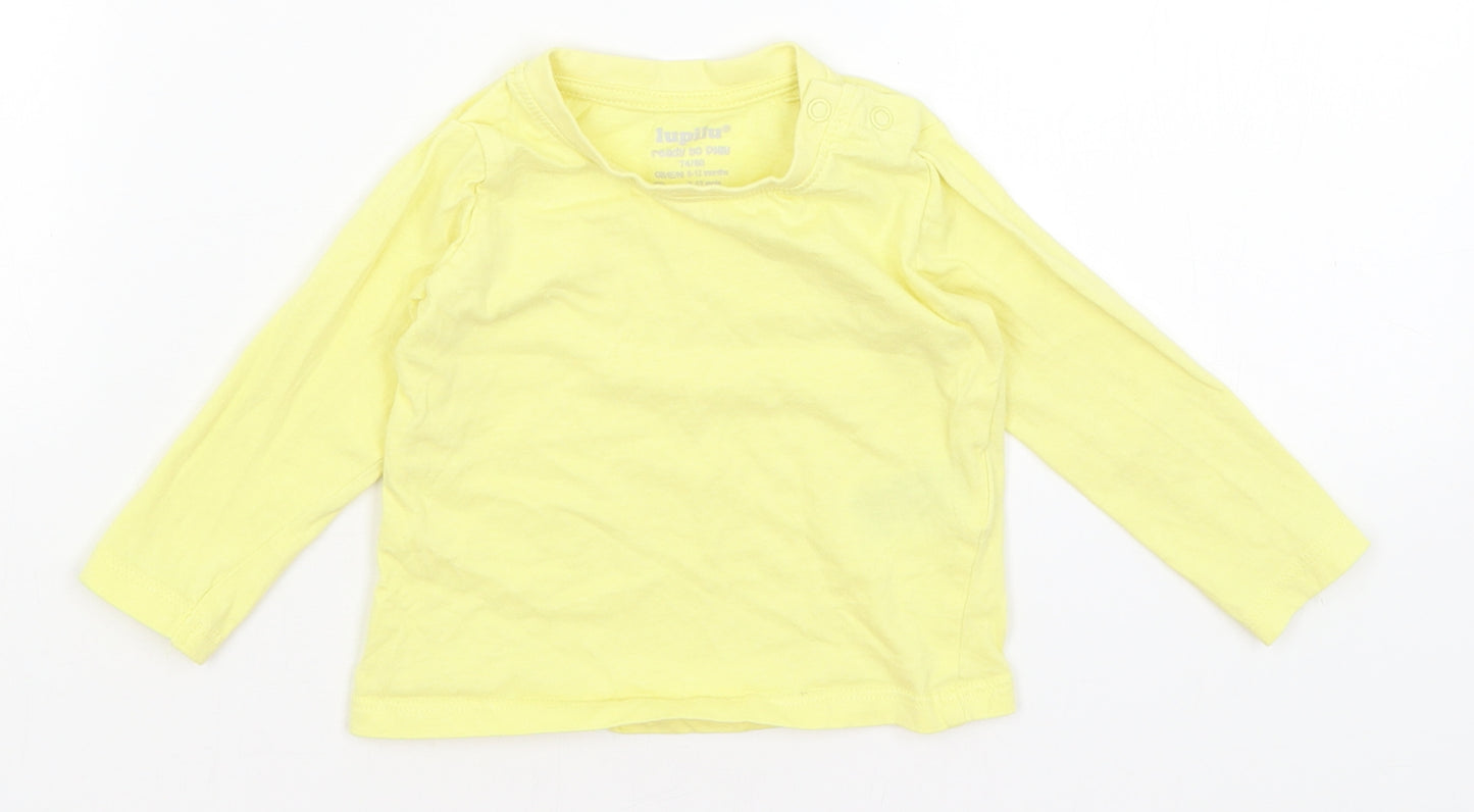 Lupilu Baby Yellow   Basic T-Shirt Size 9-12 Months