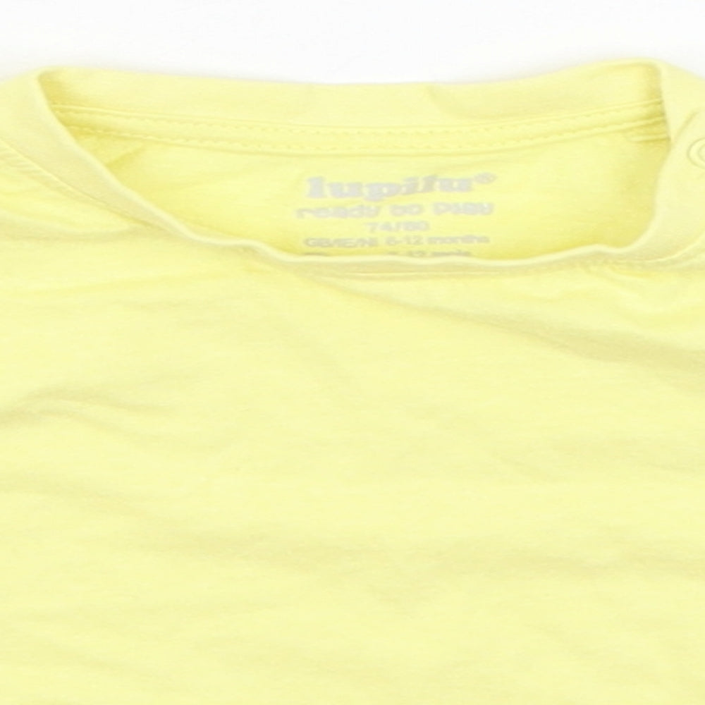 Lupilu Baby Yellow   Basic T-Shirt Size 9-12 Months