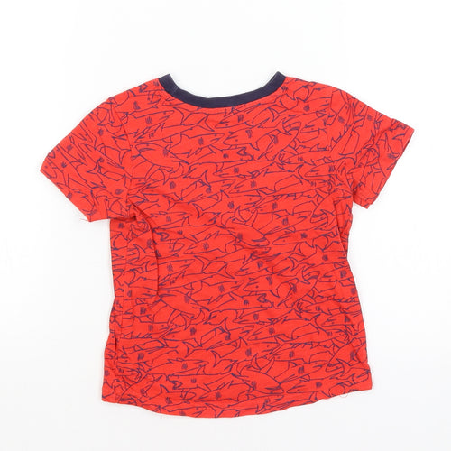 Nutmeg Baby Red   Basic T-Shirt Size 12-18 Months  - Sharks