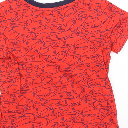Nutmeg Baby Red   Basic T-Shirt Size 12-18 Months  - Sharks
