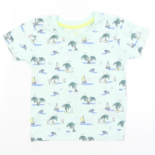 Primark Baby Blue   Basic T-Shirt Size 12-18 Months  - Islands
