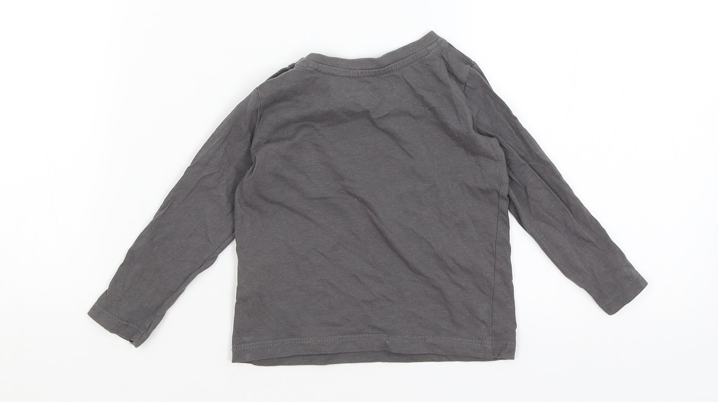 Lupilu Baby Grey   Basic T-Shirt Size 9-12 Months