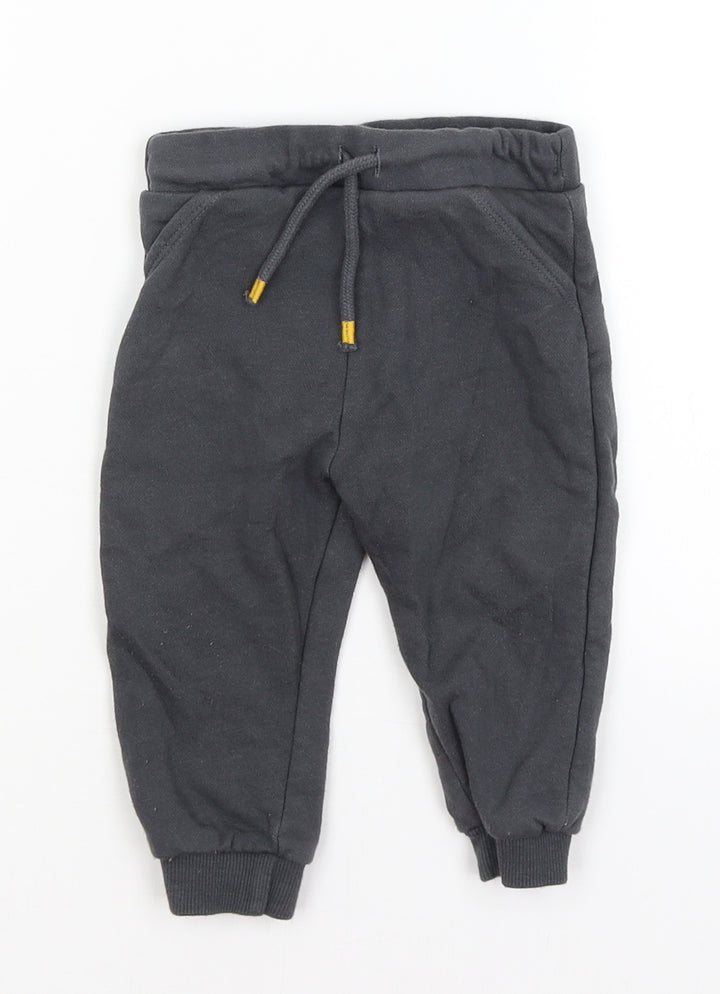 F&F Baby Grey   Jogger Trousers Size 9-12 Months