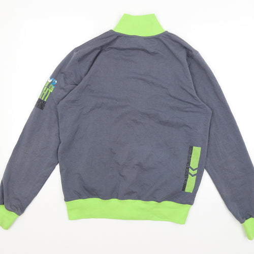 Cromns Mens Grey   Full Zip Jumper Size M