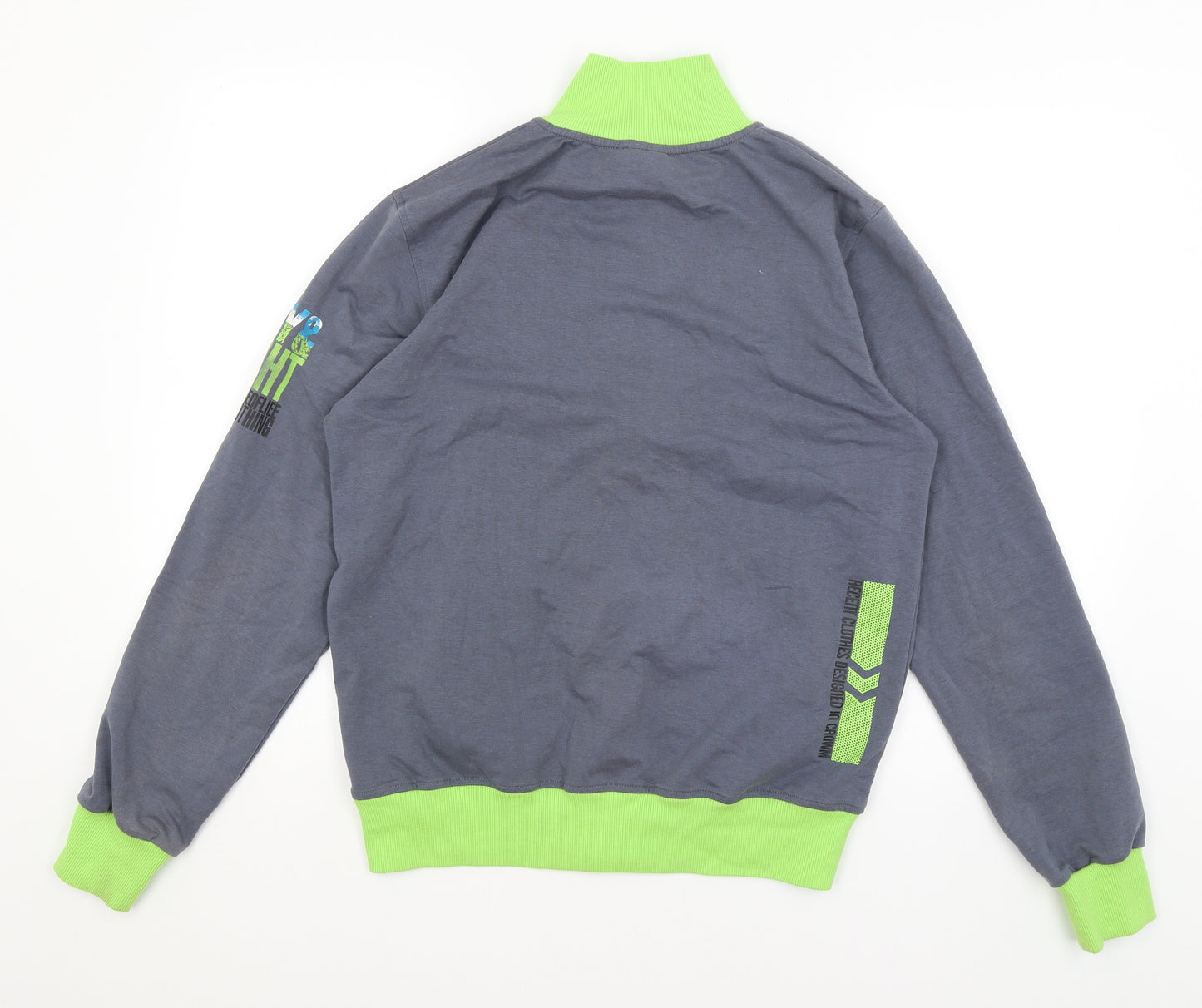 Cromns Mens Grey   Full Zip Jumper Size M
