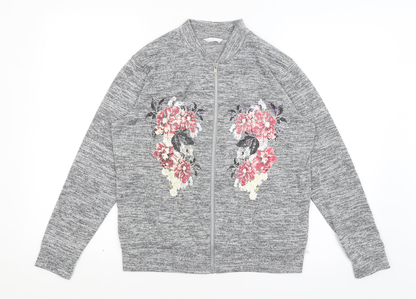 Pep & Co Womens Grey   Full Zip Jumper Size 10