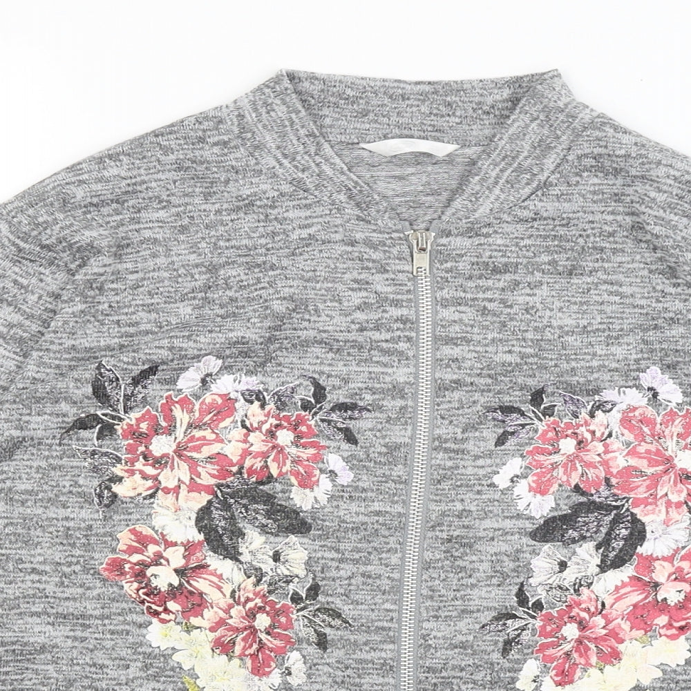 Pep & Co Womens Grey   Full Zip Jumper Size 10