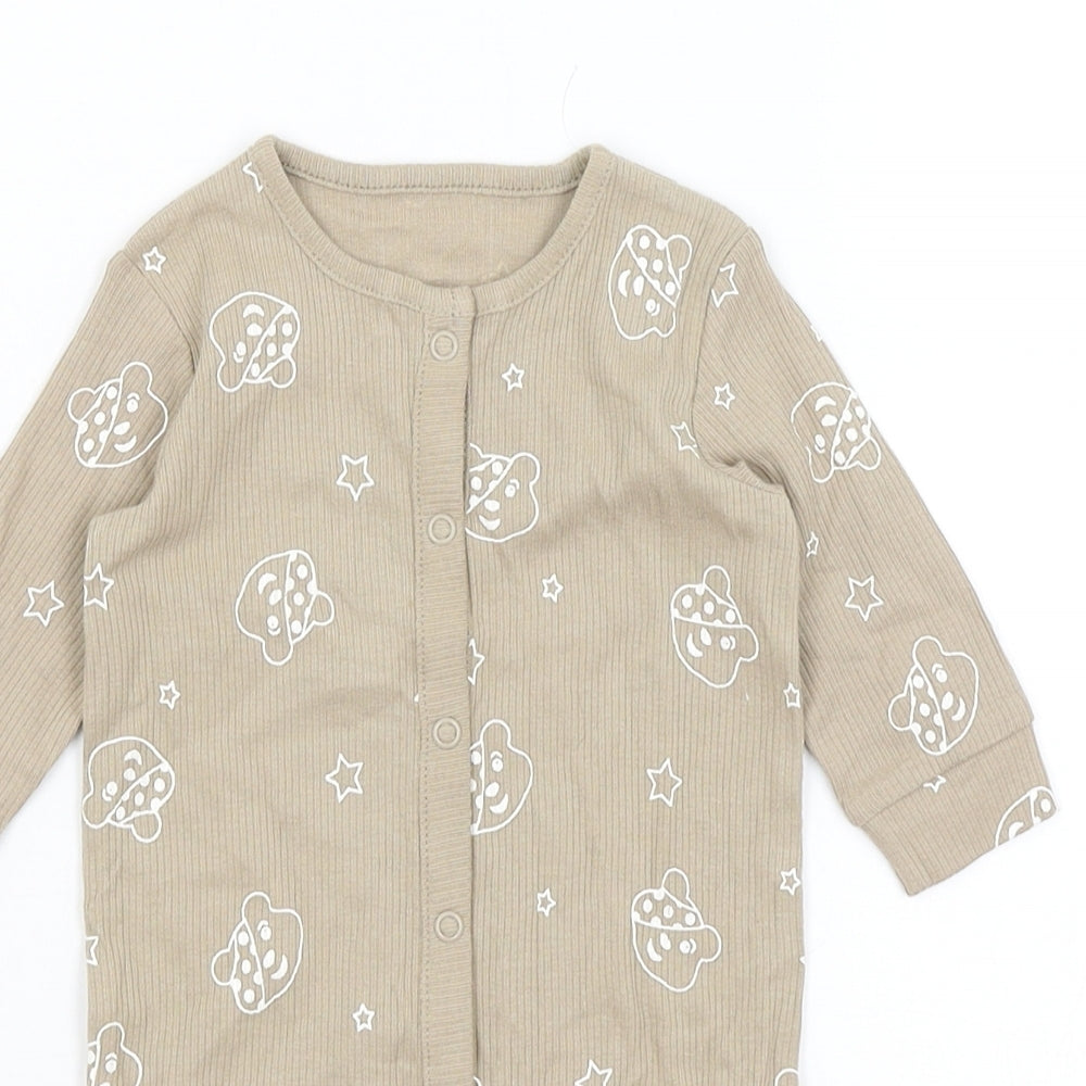 George Baby Brown   Babygrow One-Piece Size 0-3 Months  - Pudsey