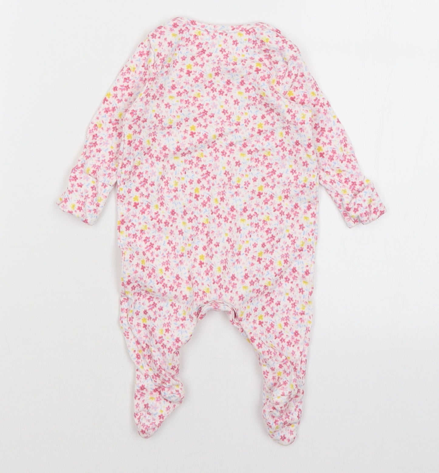 Mothercare Baby White Floral  Babygrow One-Piece Size Newborn