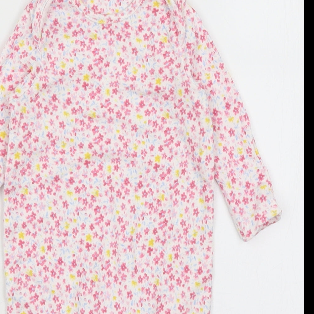 Mothercare Baby White Floral  Babygrow One-Piece Size Newborn