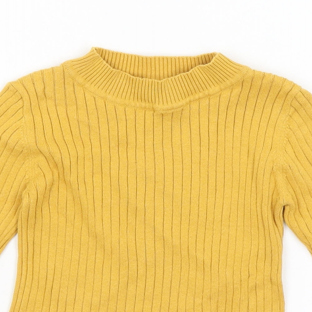 TU Girls Yellow   Basic T-Shirt Size 5-6 Years