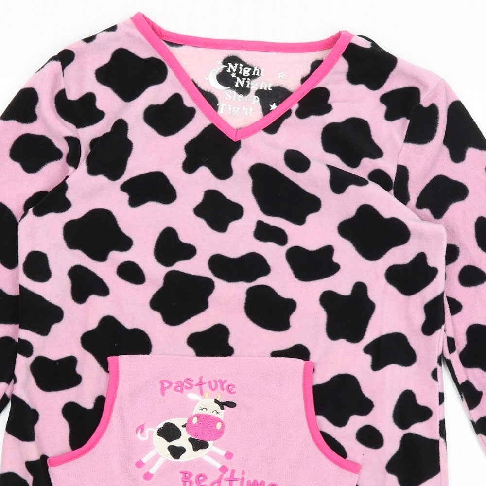 Peacocks Girls Pink Animal Print  Top Nightshirt Size 12-13 Years  - Pasture Bedtime