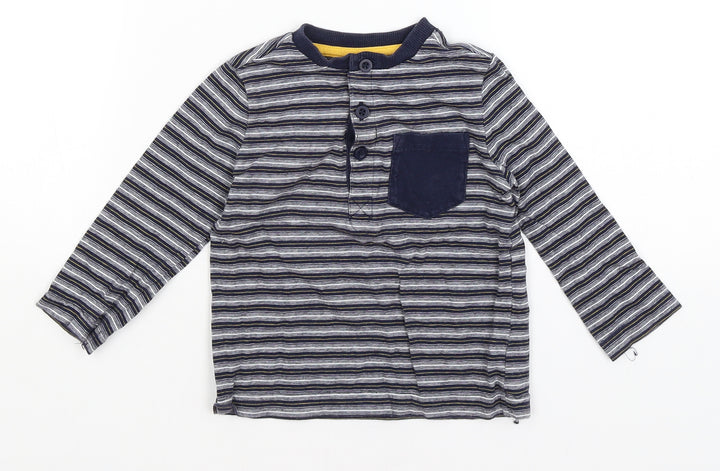 F&F Baby Blue Striped  Basic T-Shirt Size 12-18 Months
