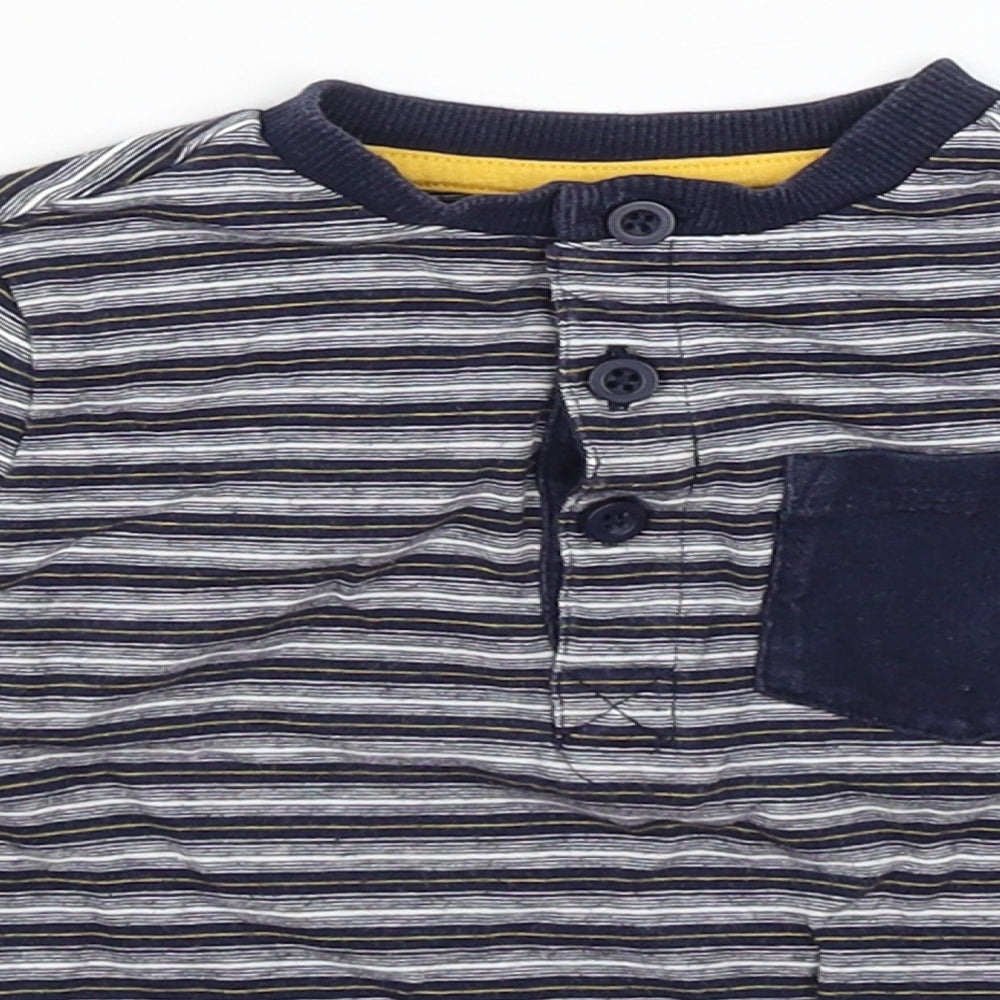 F&F Baby Blue Striped  Basic T-Shirt Size 12-18 Months