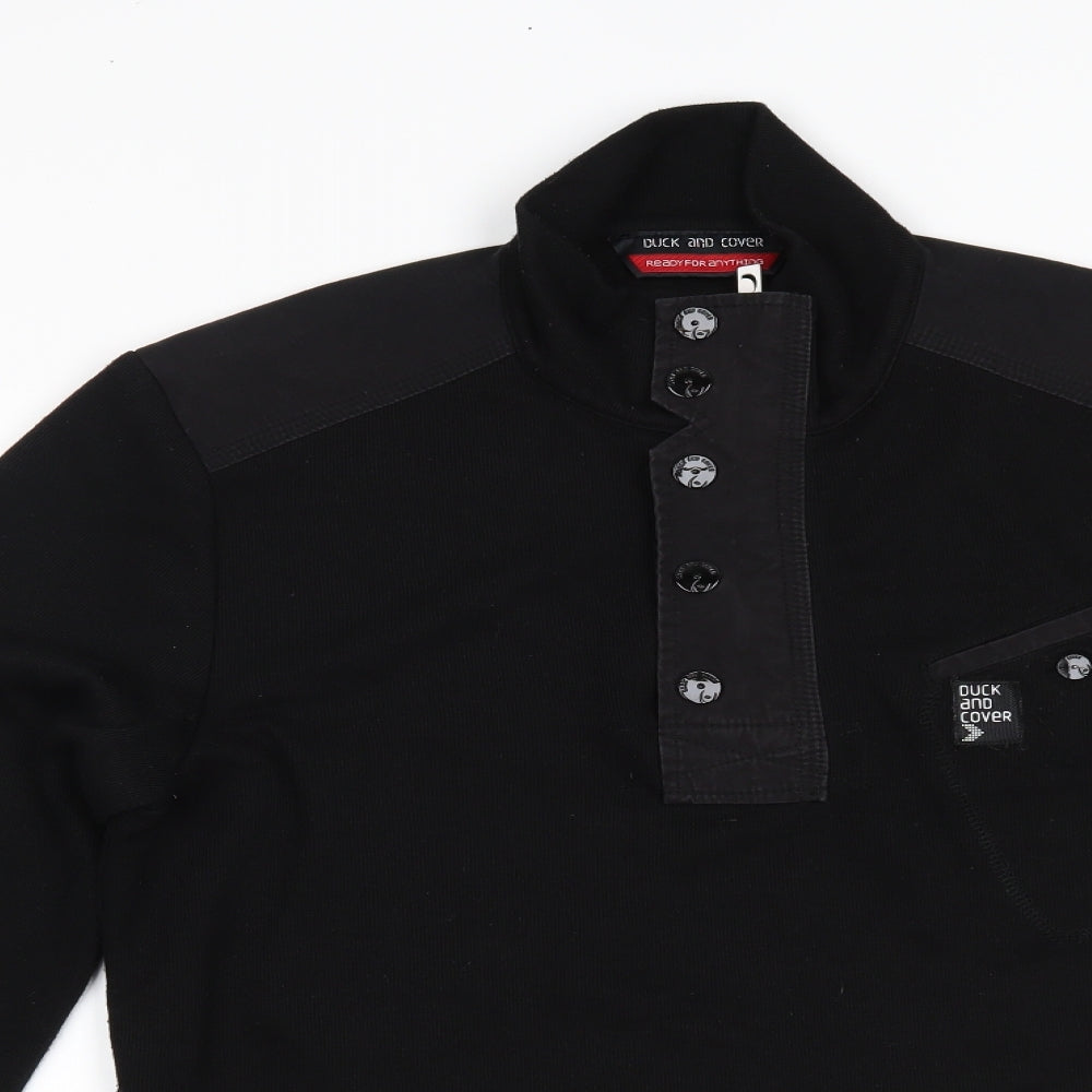 Duck and Cover Mens Black   Pullover Jumper Size XL