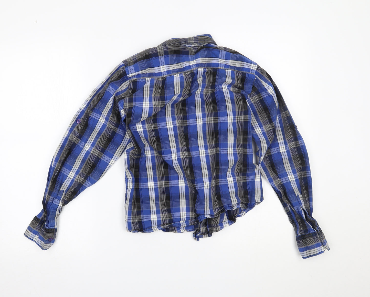 Primark Boys Blue Plaid  Basic Button-Up Size 13 Years