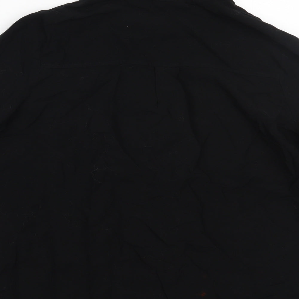 Peacocks Womens Black   Basic Button-Up Size 12